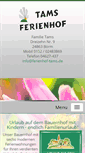 Mobile Screenshot of ferienhof-tams.de